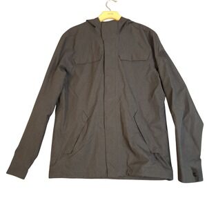 The North Face Dryvent Hooded Jacket Mens Dark Gray Outdoor Water Resistant Tech